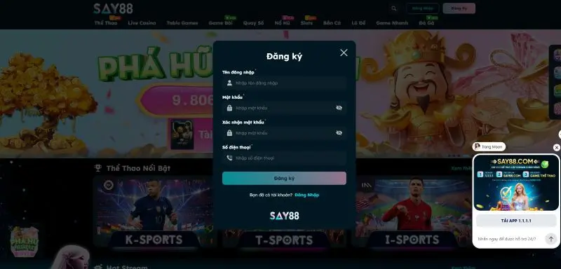 Hướng dẫn tham gia chơi tại Say88
